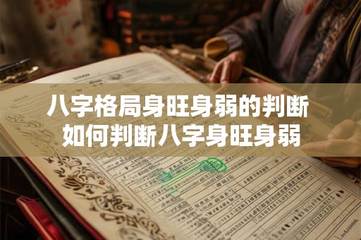 八字格局身旺身弱的判断 如何判断八字身旺身弱