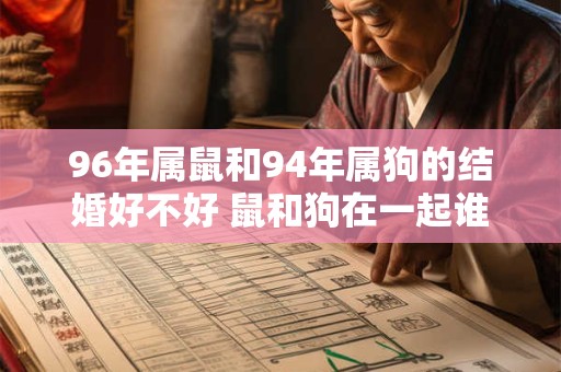 96年属鼠和94年属狗的结婚好不好 鼠和狗在一起谁带财