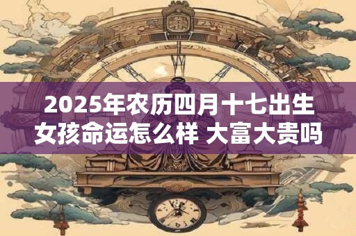 2025年农历四月十七出生女孩命运怎么样 大富大贵吗