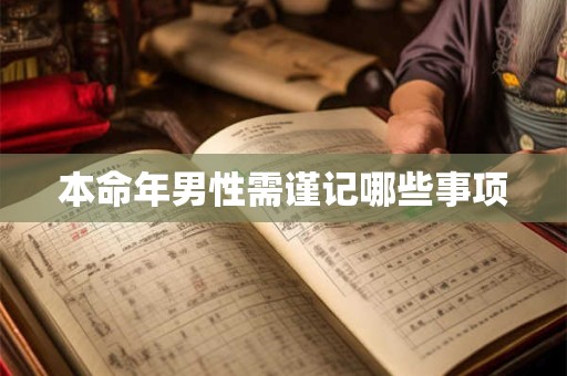 本命年男性需谨记哪些事项