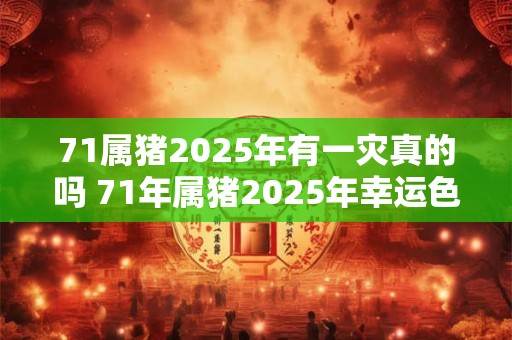 71属猪2026年有一灾真的吗 71年属猪2026年幸运色