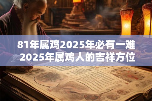 81年属鸡2025年必有一难 2025年属鸡人的吉祥方位！