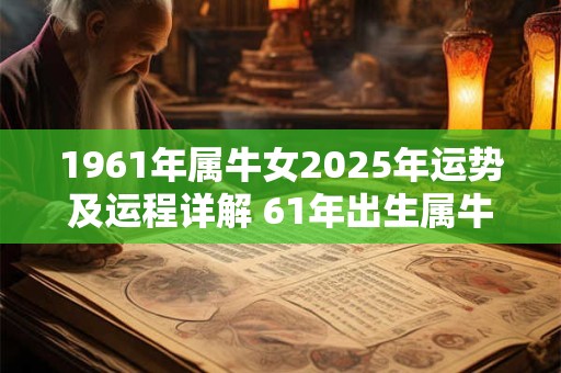 1961年属牛女2026年运势及运程详解 61年出生属牛人2026全年每月运势女性 1961年属牛女2026年运势及运程详解 61年出生属牛人2026全年每月运势女性