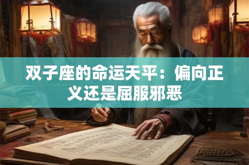 双子座的命运天平：偏向正义还是屈服邪恶