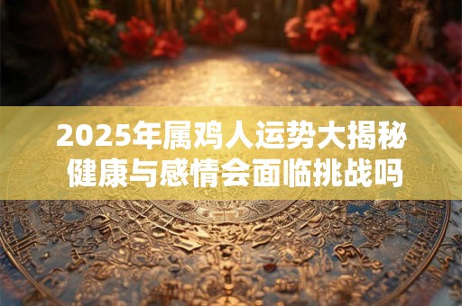 2025年属鸡人运势大揭秘 健康与感情会面临挑战吗