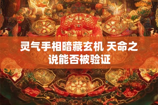 灵气手相暗藏玄机 天命之说能否被验证
