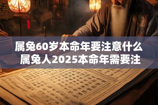 属兔60岁本命年要注意什么 属兔人2026本命年需要注意什么