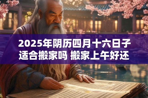 2025年阴历四月十六日子适合搬家吗 搬家上午好还是下午好