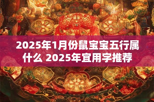 2025年1月份鼠宝宝五行属什么 2025年宜用字推荐