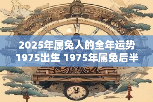 2025年属兔人的全年运势1975出生 1975年属兔后半生命运