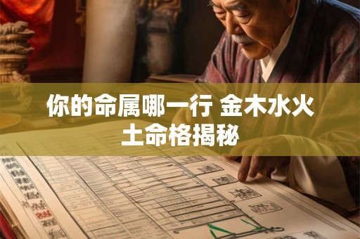 你的命属哪一行 金木水火土命格揭秘