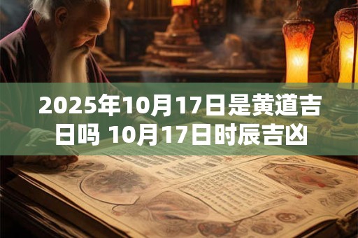 2025年10月17日是黄道吉日吗 10月17日时辰吉凶
