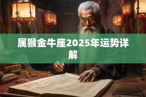 属猴金牛座2025年运势详解