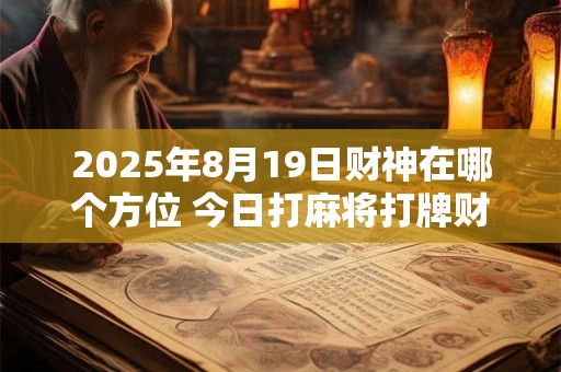 2025年8月19日财神在哪个方位 今日打麻将打牌财神方位