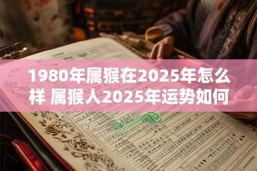 1980年属猴在2026年怎么样 属猴人2026年运势如何 1980年属猴在2026年怎么样 属猴人2026年运势如何