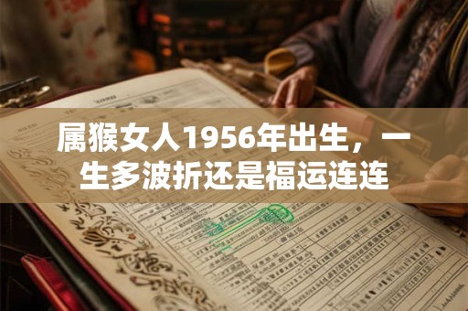 详细阅读:属猴女人1956年出生,一生多波折还是福运连连 属猴女人1956年出生,一生多波折还是福运连连