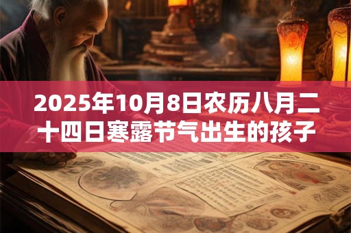 2025年10月8日农历八月二十四日寒露节气出生的孩子命运如何