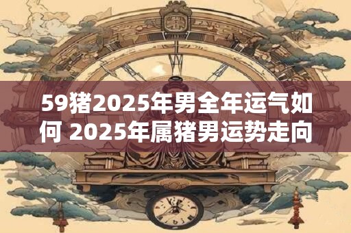 59猪2025年男全年运气如何 2025年属猪男运势走向