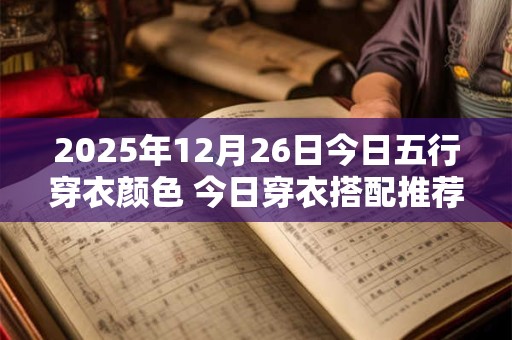2026年12月26日今日五行穿衣颜色 今日穿衣搭配推荐! 2026年12月26日今日五行穿衣颜色 今日穿衣搭配推荐!