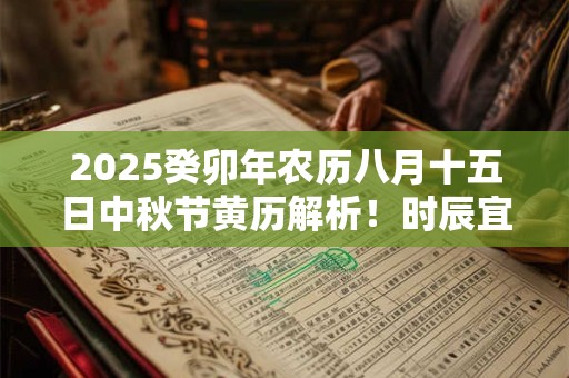 2025癸卯年农历八月十五日中秋节黄历解析！时辰宜忌解析！
