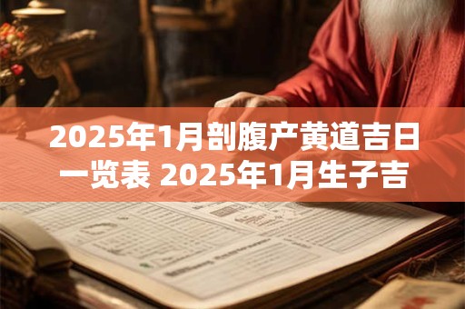 2025年1月剖腹产黄道吉日一览表 2025年1月生子吉日