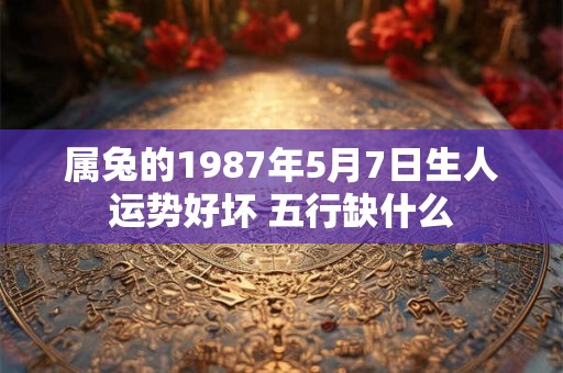 属兔的1987年5月7日生人运势好坏 五行缺什么