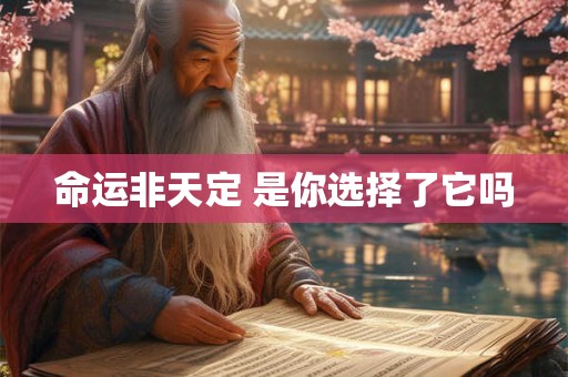 命运非天定 是你选择了它吗