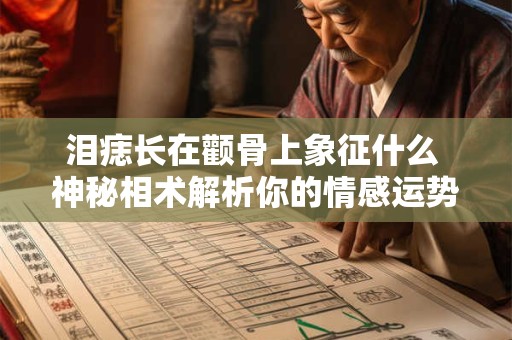 泪痣长在颧骨上象征什么 神秘相术解析你的情感运势