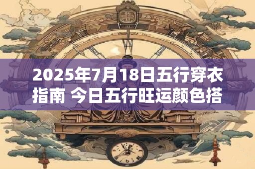 2025年7月18日五行穿衣指南 今日五行旺运颜色搭配