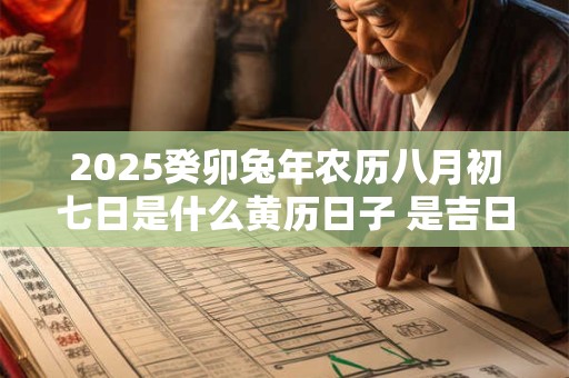 2025癸卯兔年农历八月初七日是什么黄历日子 是吉日吗