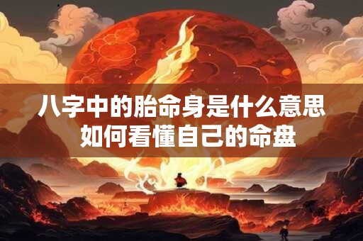八字中的胎命身是什么意思  如何看懂自己的命盘