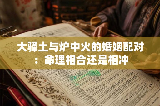 大驿土与炉中火的婚姻配对：命理相合还是相冲