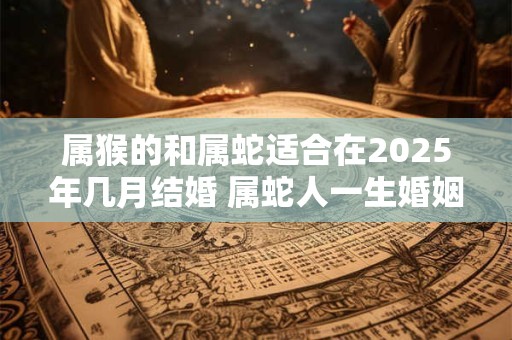 属猴的和属蛇适合在2026年几月结婚 属蛇人一生婚姻命运