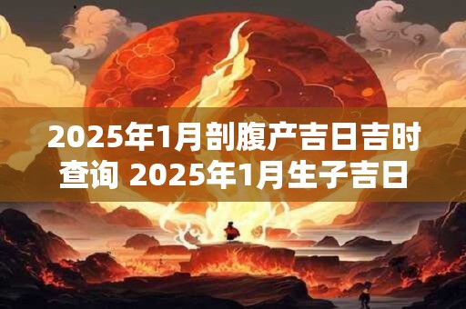 2025年1月剖腹产吉日吉时查询 2025年1月生子吉日！