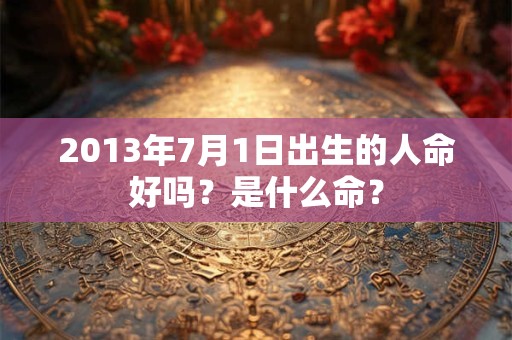 2013年7月1日出生的人命好吗？是什么命？