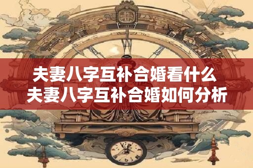 夫妻八字互补合婚看什么 夫妻八字互补合婚如何分析