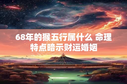 68年的猴五行属什么 命理特点暗示财运婚姻