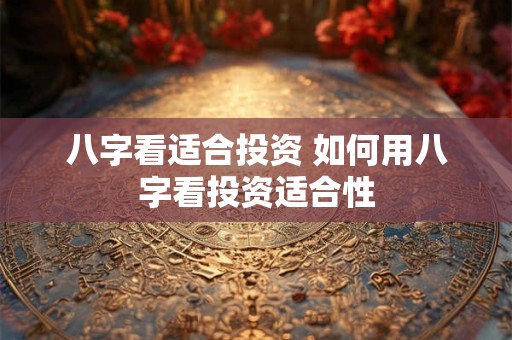 八字看适合投资 如何用八字看投资适合性