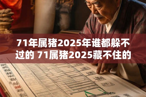 71年属猪2025年谁都躲不过的 71属猪2025藏不住的谁