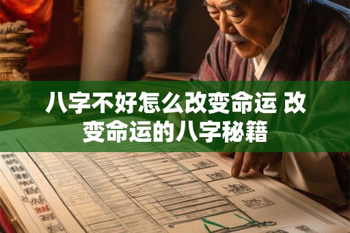 八字不好怎么改变命运 改变命运的八字秘籍