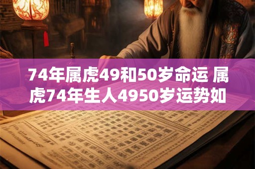 74年属虎49和50岁命运 属虎74年生人4950岁运势如何