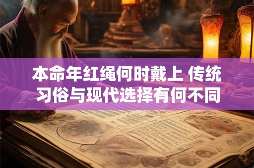 本命年红绳何时戴上 传统习俗与现代选择有何不同
