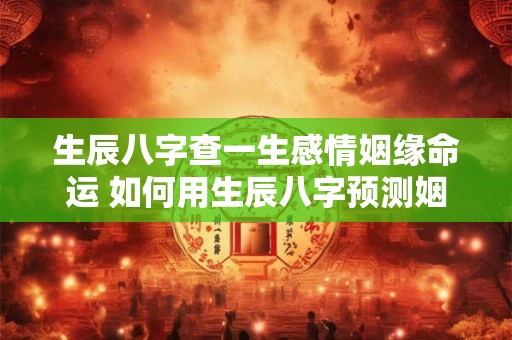 生辰八字查一生感情姻缘命运 如何用生辰八字预测姻缘命运