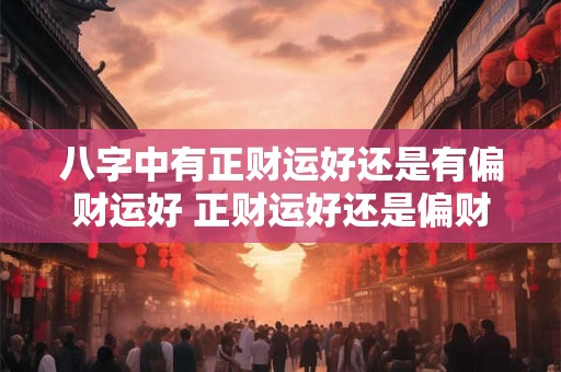 八字中有正财运好还是有偏财运好 正财运好还是偏财运好