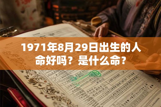 1971年8月29日出生的人命好吗？是什么命？