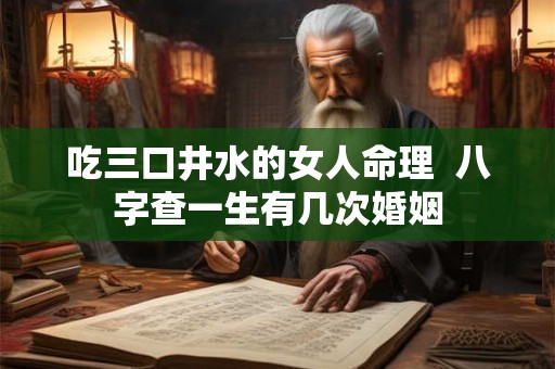吃三口井水的女人命理  八字查一生有几次婚姻