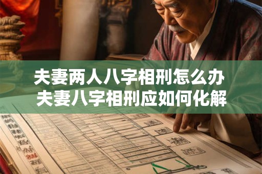 夫妻两人八字相刑怎么办 夫妻八字相刑应如何化解