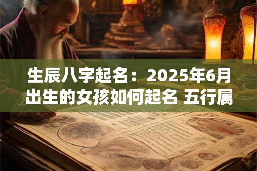 生辰八字起名：2025年6月出生的女孩如何起名 五行属什么