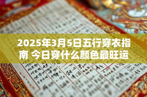 2025年3月5日五行穿衣指南 今日穿什么颜色最旺运