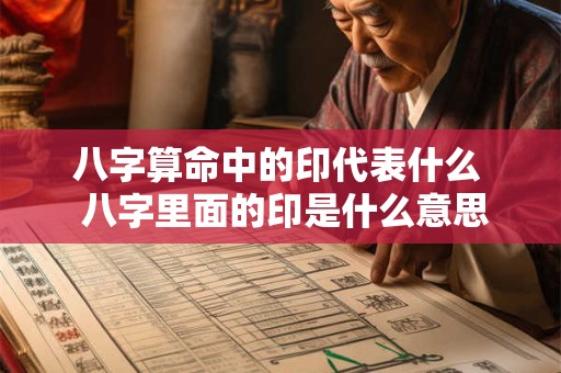 八字算命中的印代表什么  八字里面的印是什么意思